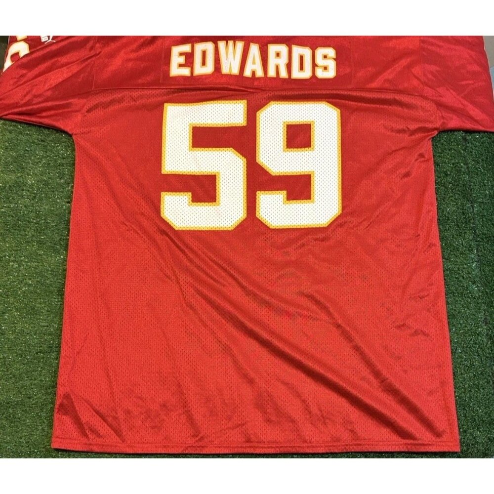 Vintage Kansas City Chiefs jersey mens XL red puma donnie edwards oversize 33 - Picture 10 of 12
